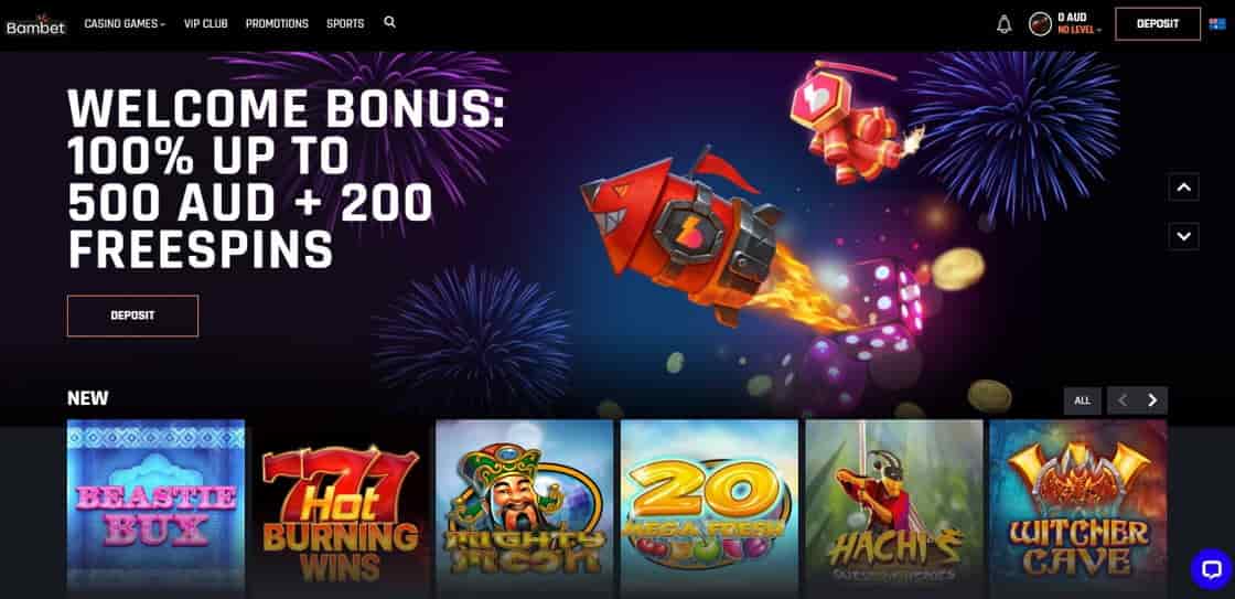 Bambet Casino official website home page