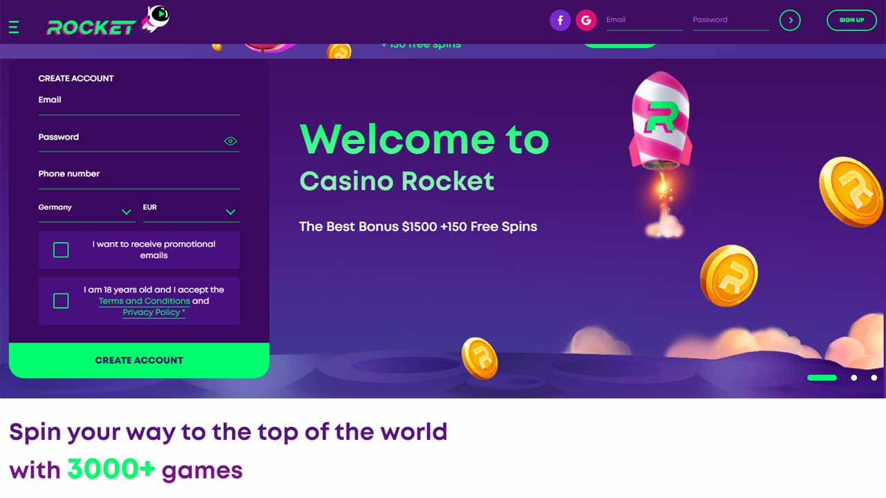 Casino Rocket Bonuses